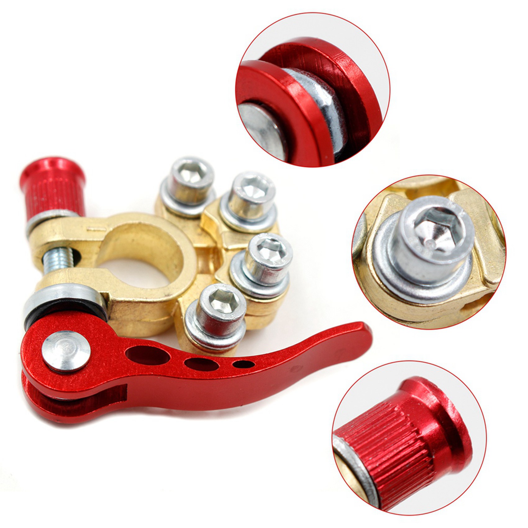 Battery Terminal Clamps Quick Release Brass - مشابك بطارية سيارة سريعة الفك Classy-4X،