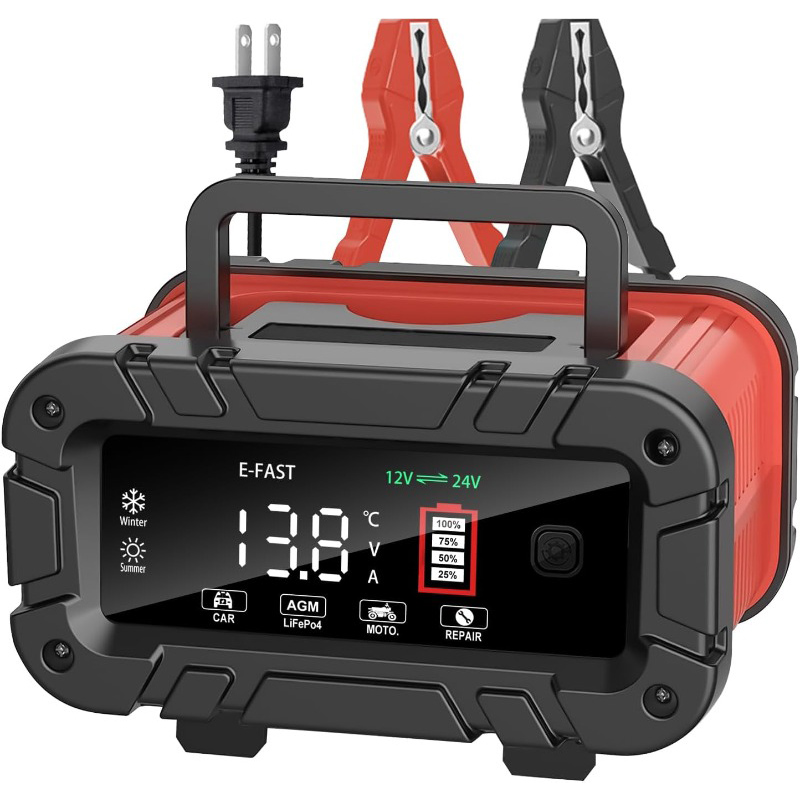 Smart Car Battery Charger 12V 24V 20A - شاحن بطارية 20 أمبير 12 فولت/24
