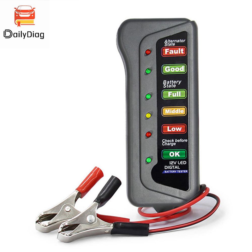 Alternator Tester Digital Diagnostic Tool - اختبار بطارية السيارة التلقائي ، محلل