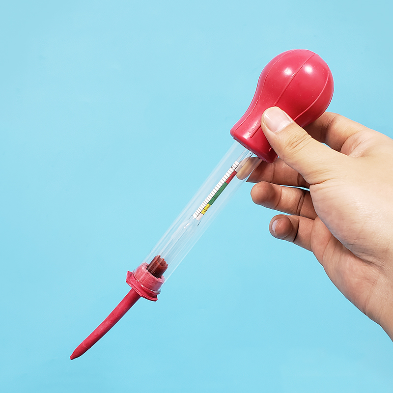 Battery Hydrometer Specific Gravity Tester - مقياس عوامة كهربي من زجاج الشفط