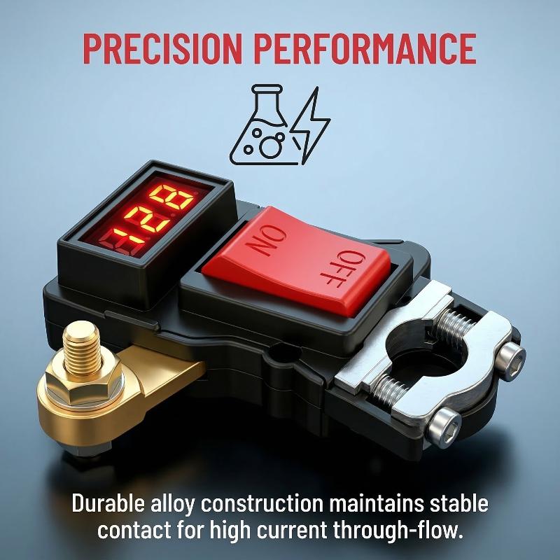 Battery Disconnect Switch Master Cut Off - مفتاح فصل بطارية السيارة مع شاشة