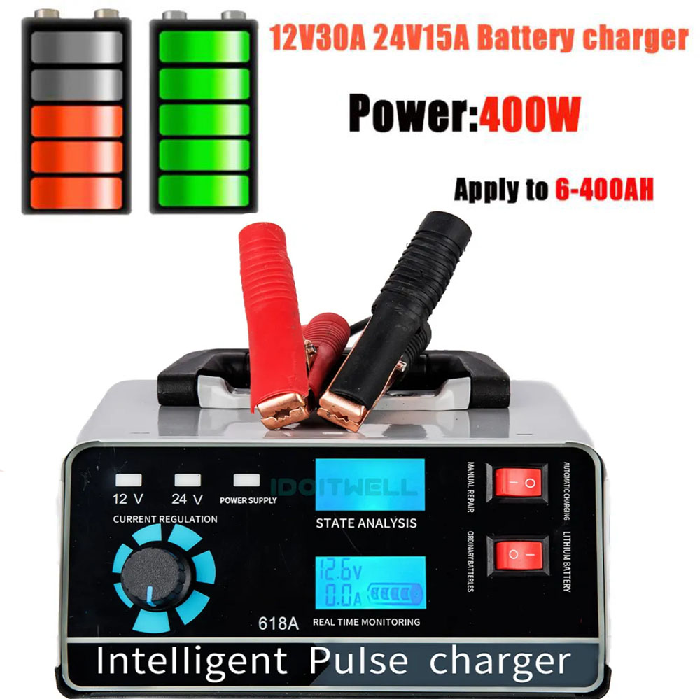 Lead Acid Battery Pulse Repair Desulfator - شاحن بطارية ذكي لإزالة الكبريت وصيانة