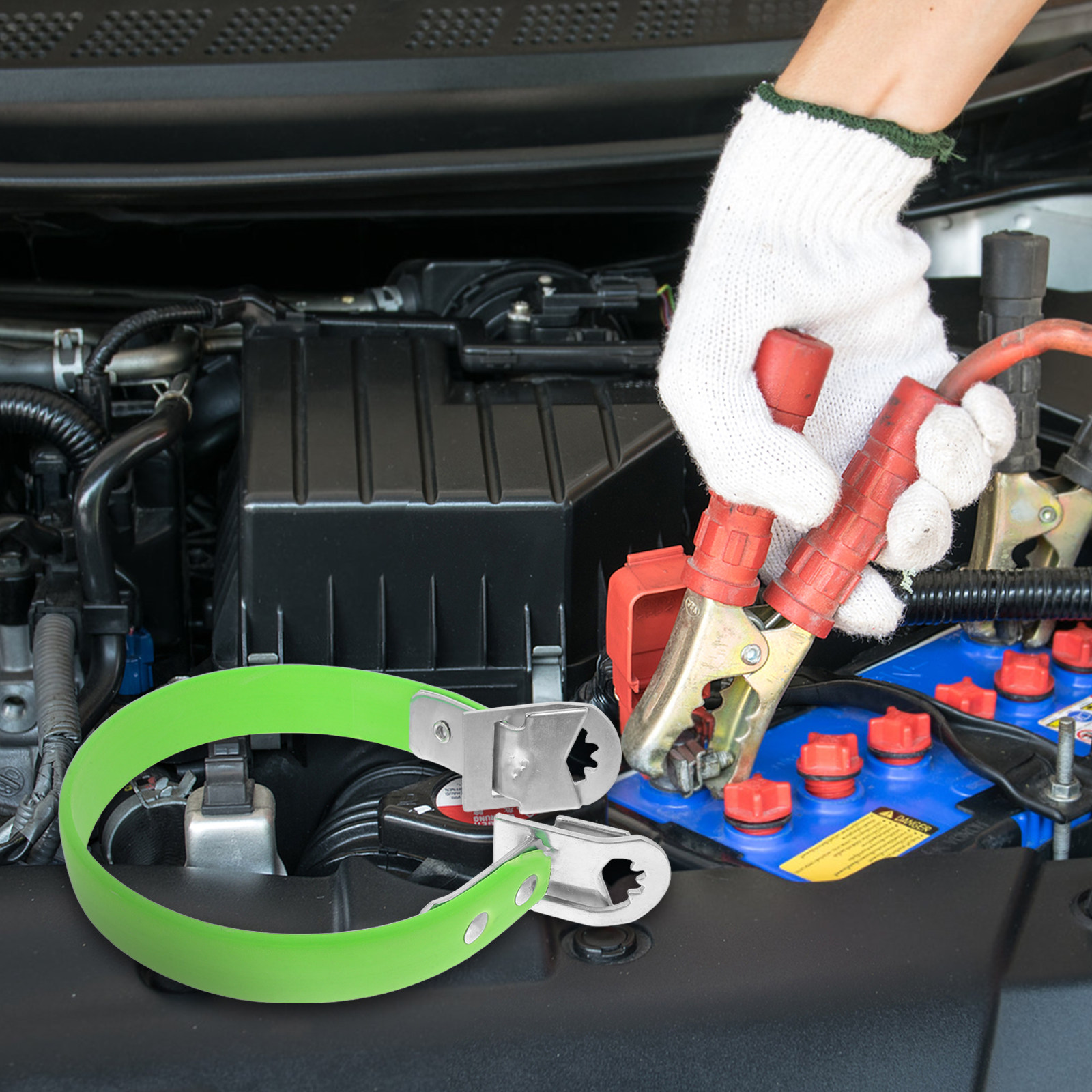Battery Carry Strap Lifter Heavy Duty - حزام رفع بطارية السيارة، مصنوع من
