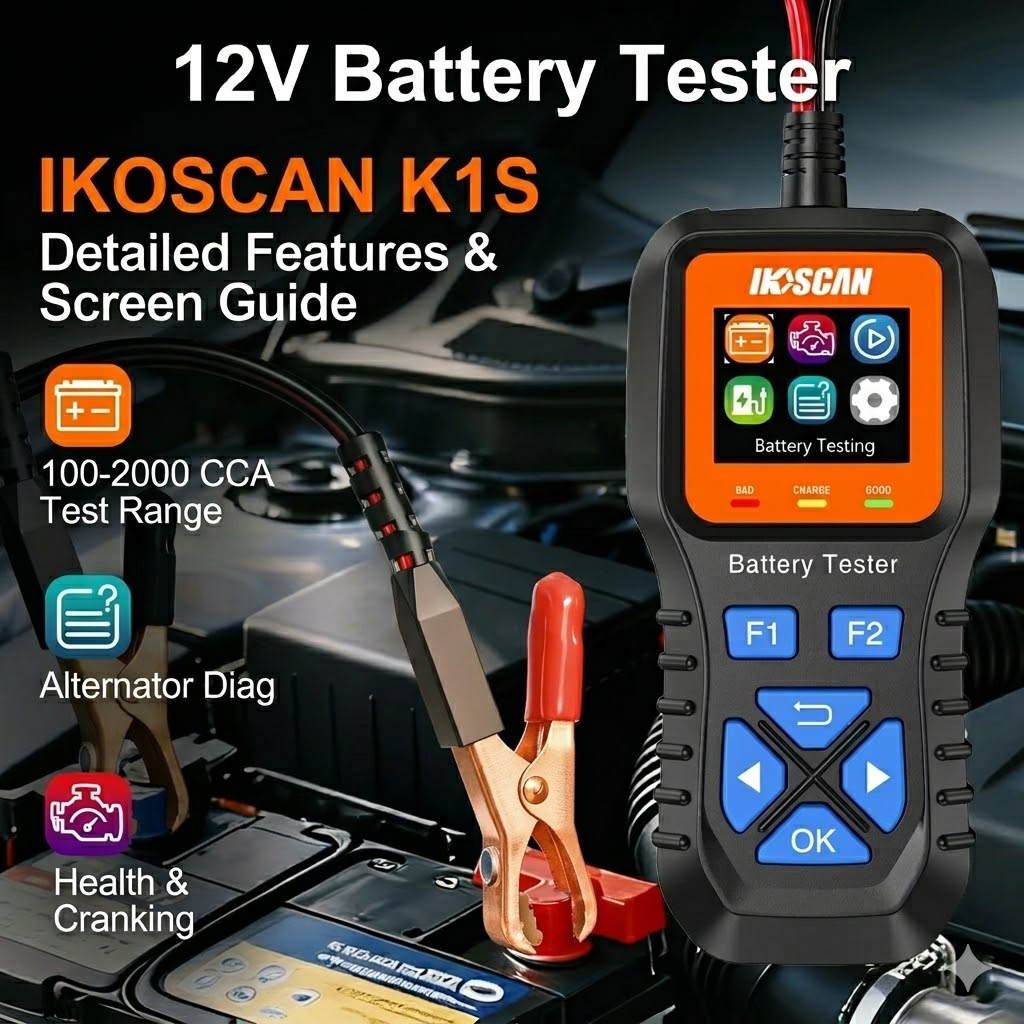 جهاز اختبار بطارية السيارة IKO - مراجعة Alternator Tester Digital Diagnostic Tool وسعره