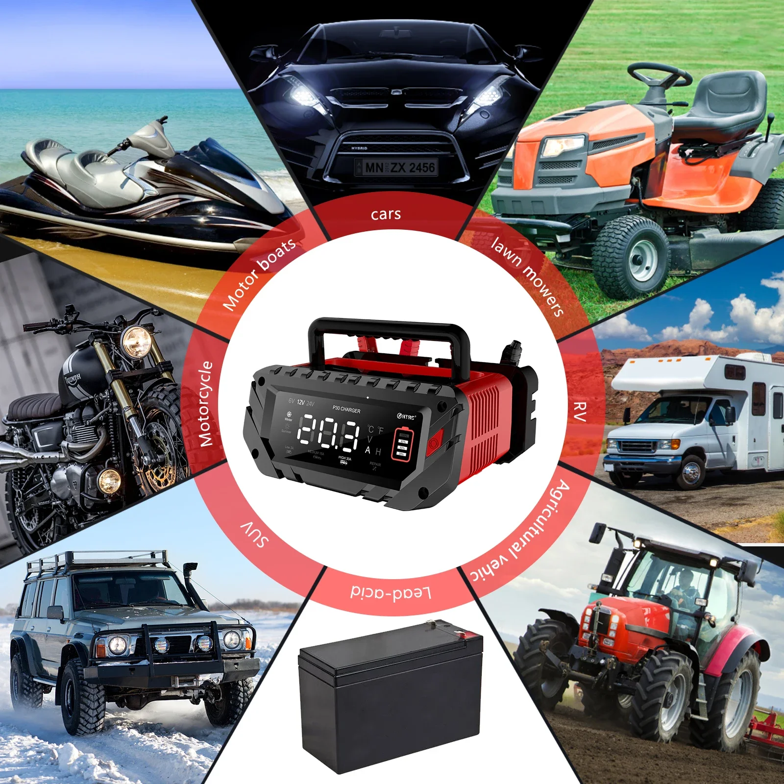 EAFC-شاحن بطارية سيارة ذكي أوت - مراجعة Lifepo4 Battery Charger Smart Automatic وسعره