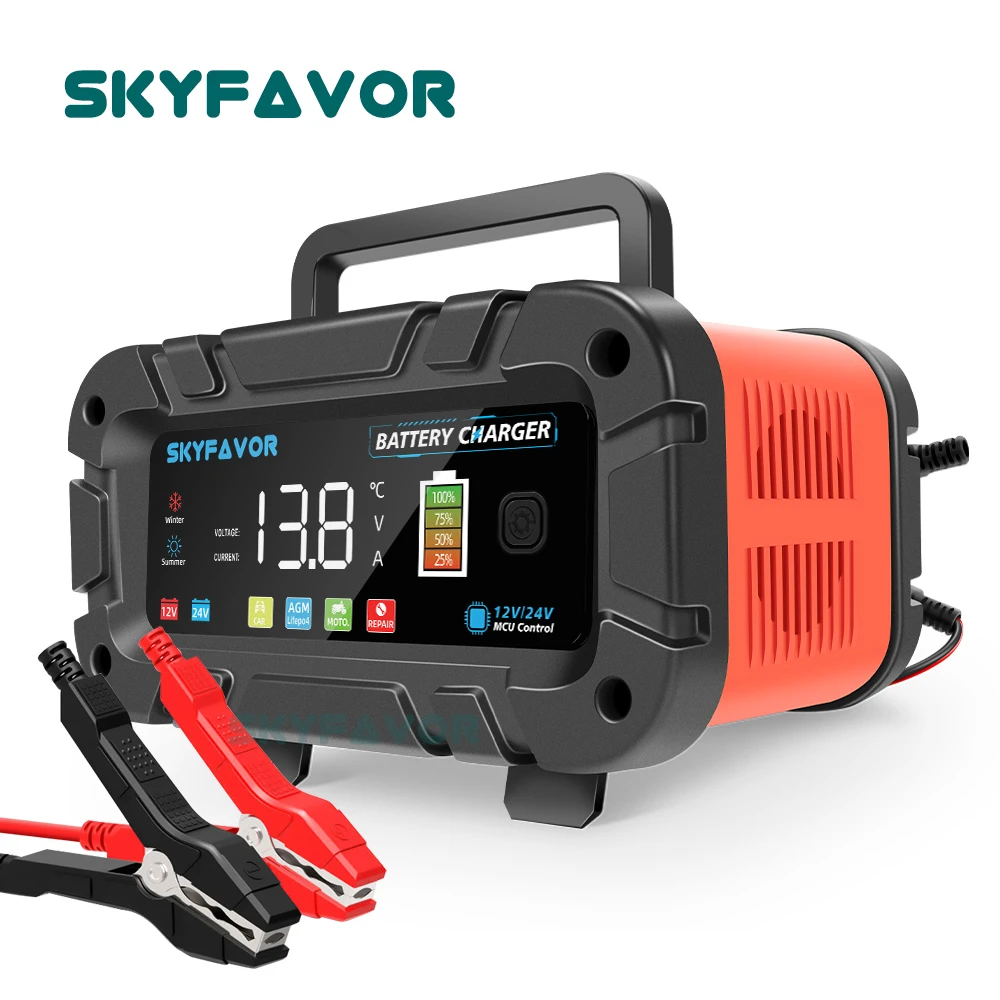 شاحن بطارية ذكي أوتوماتيكي 12  - مراجعة Smart Car Battery Charger 12V 24V 20A وسعره