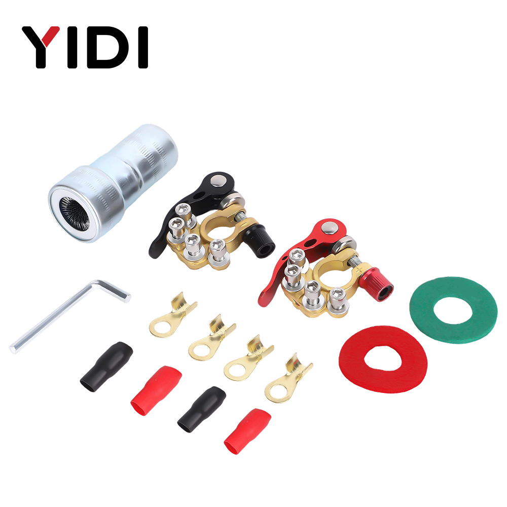 قطعتان من موصلات بطارية السيار - مراجعة Battery Terminal Clamps Quick Release Brass وسعره