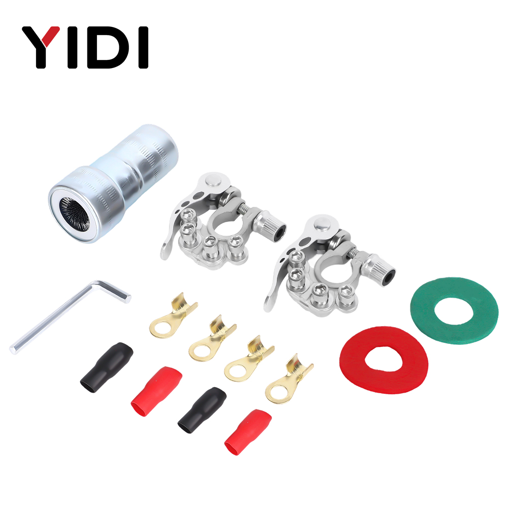 قطعتان من موصلات بطارية السيار - مراجعة Battery Terminal Clamps Quick Release Brass وسعره
