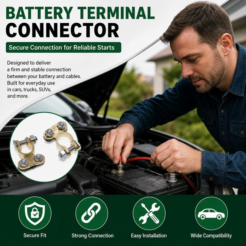 زوج من مشابك توصيل أطراف البطا - مراجعة Battery Terminal Clamps Quick Release Brass وسعره