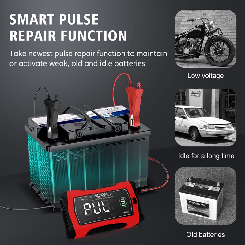 10A شحن تلقائي لبطاريات الليثي - مراجعة Lifepo4 Battery Charger Smart Automatic وسعره