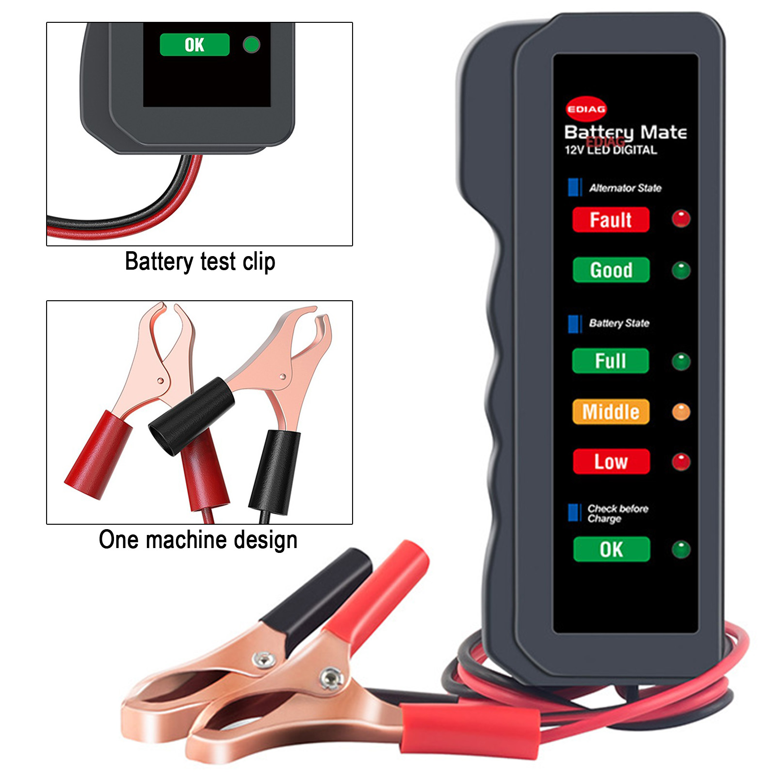 جهاز اختبار بطارية السيارة الص - مراجعة Alternator Tester Digital Diagnostic Tool وسعره