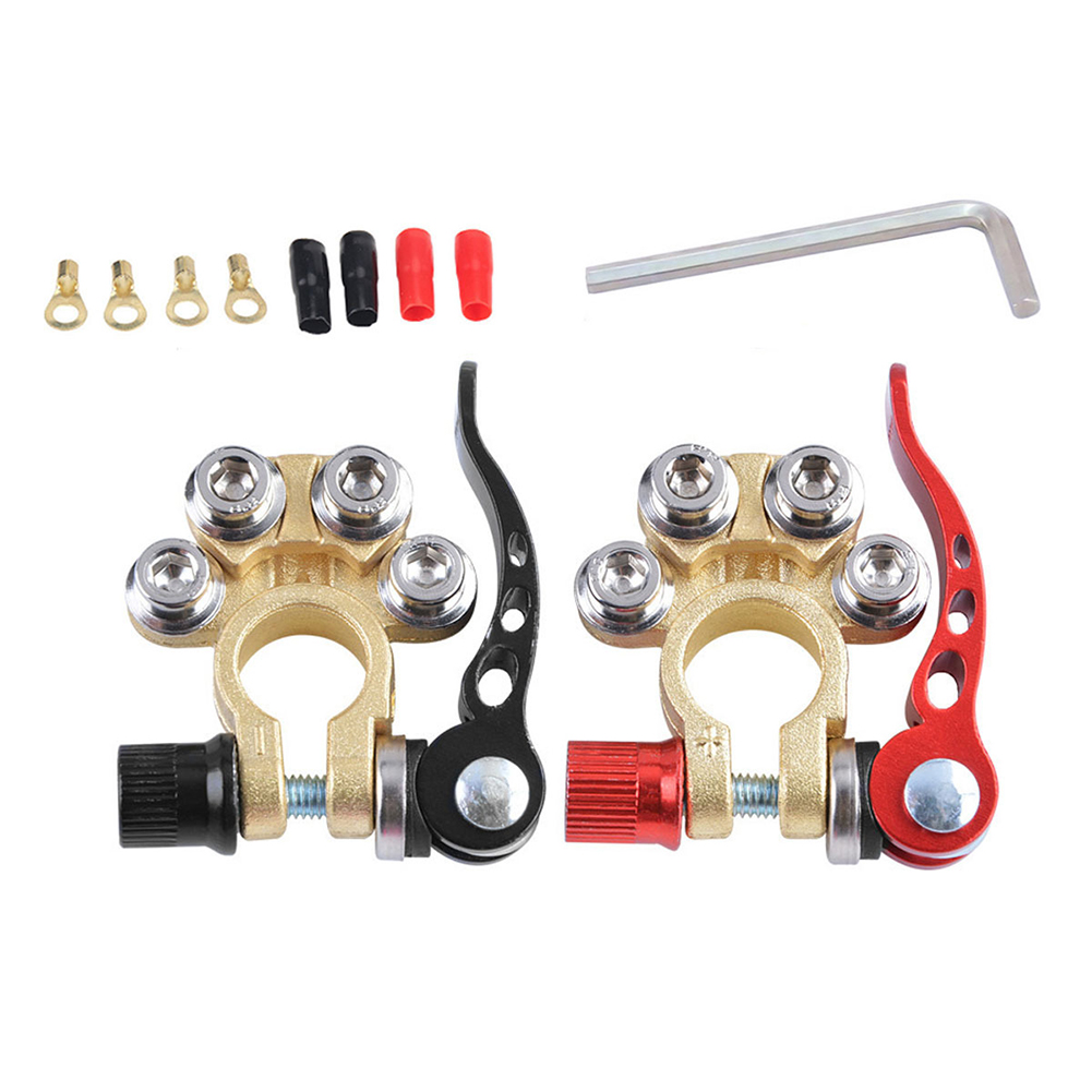 موصلات بطارية السيارة ذات الفص - مراجعة Battery Terminal Clamps Quick Release Brass وسعره