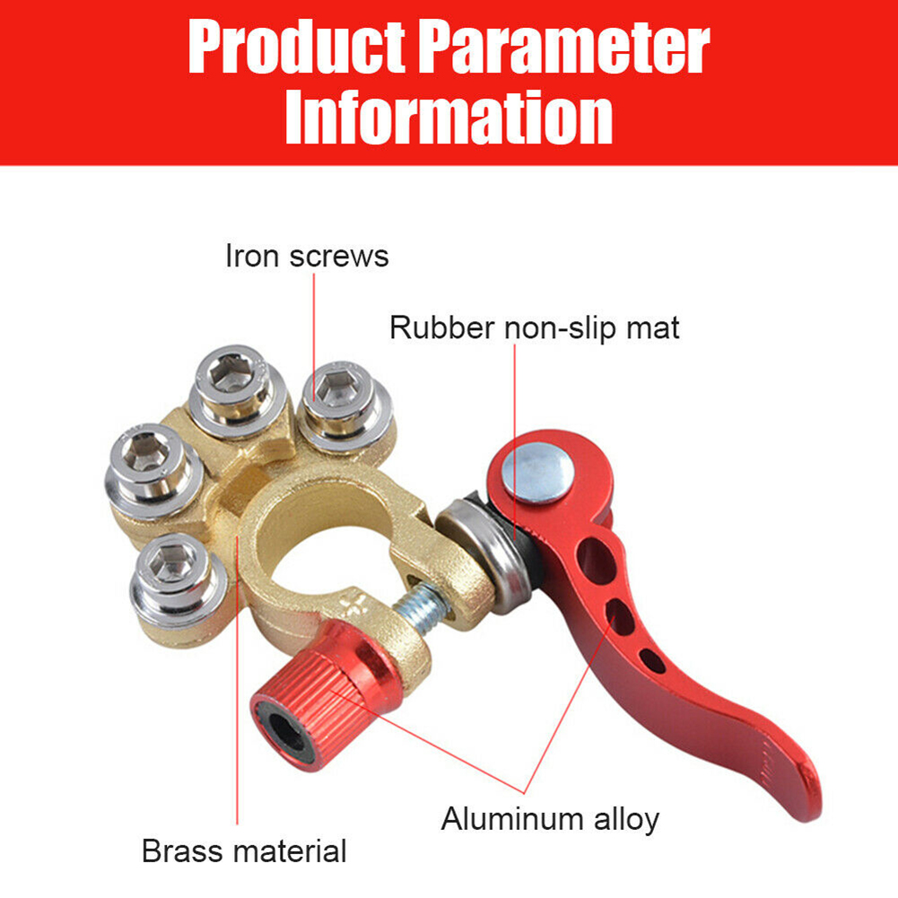 موصلات بطارية السيارة ذات الفص - مراجعة Battery Terminal Clamps Quick Release Brass وسعره