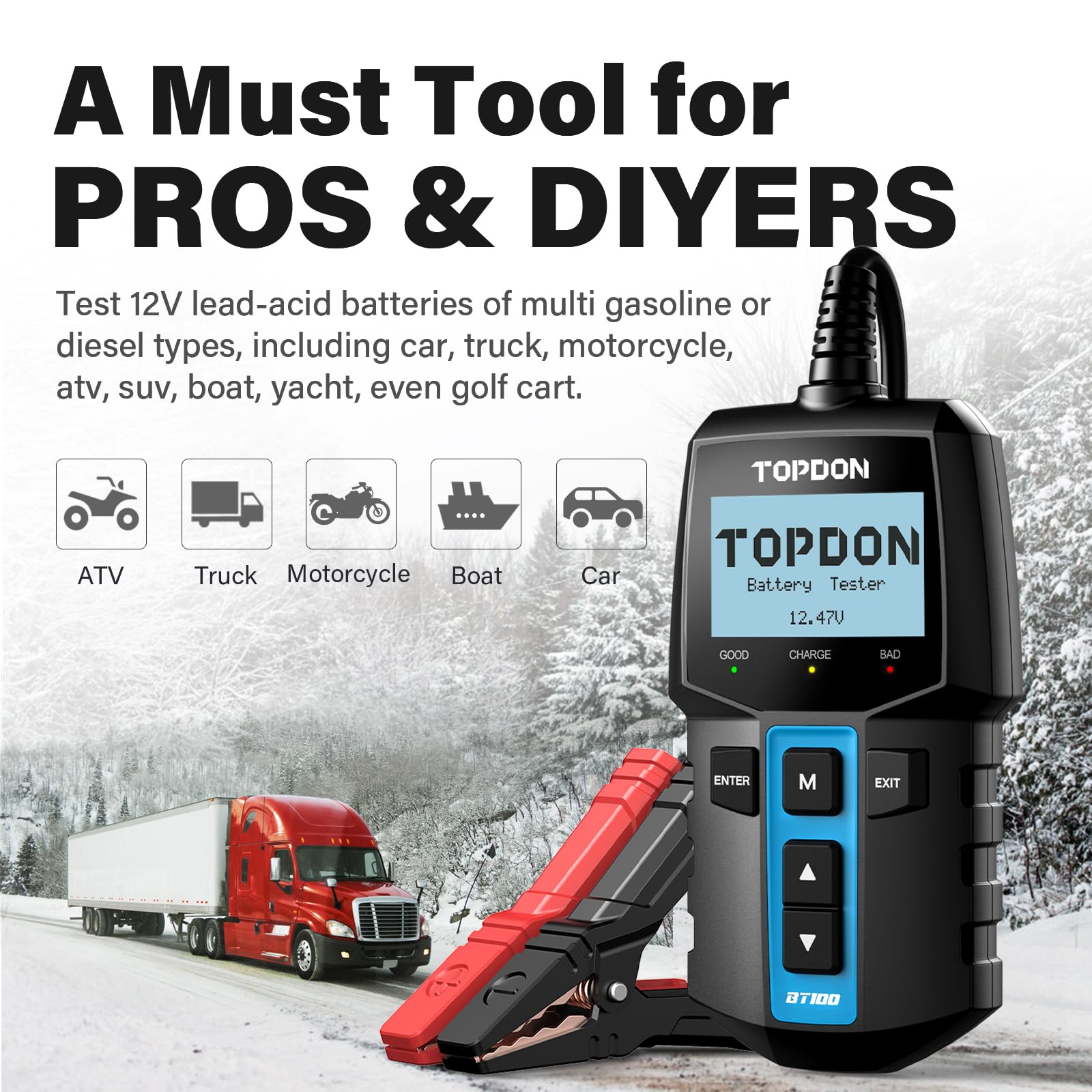 جهاز تحليل البطارية الرقمي TOP - مراجعة Car Battery Load Tester Digital Cranking وسعره