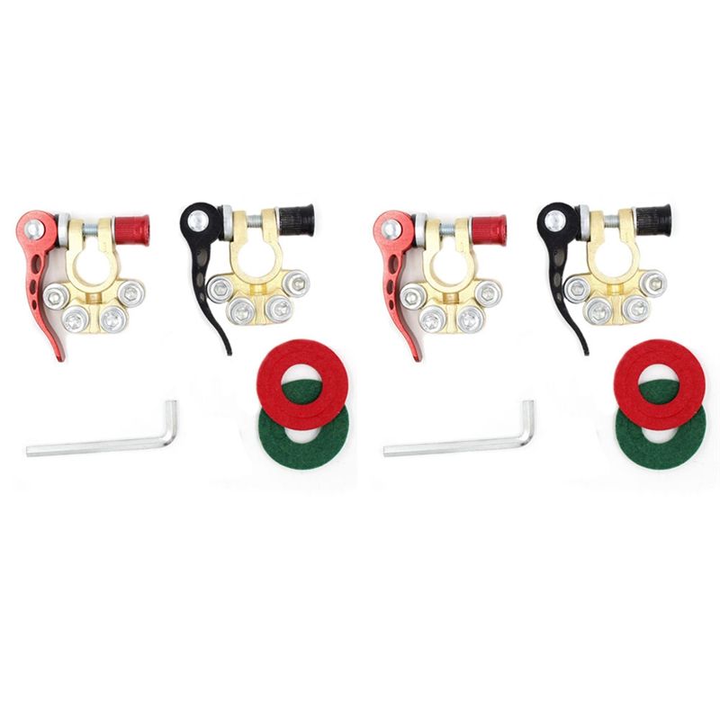 2X مشابك طرفية للبطارية 12 فول - مراجعة Battery Terminal Clamps Quick Release Brass وسعره