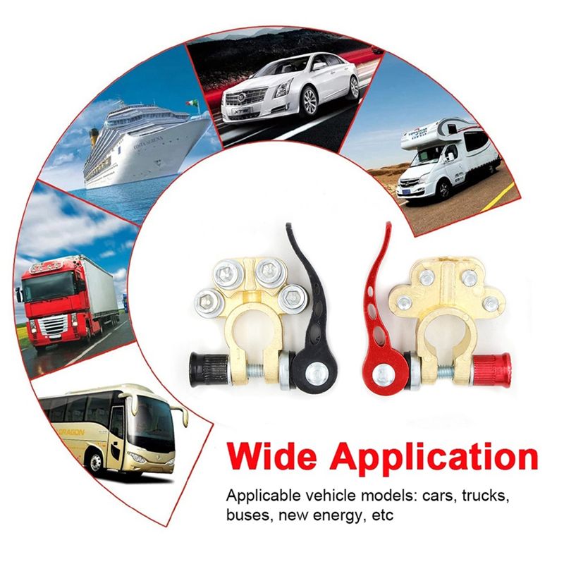 2X مشابك طرفية للبطارية 12 فول - مراجعة Battery Terminal Clamps Quick Release Brass وسعره