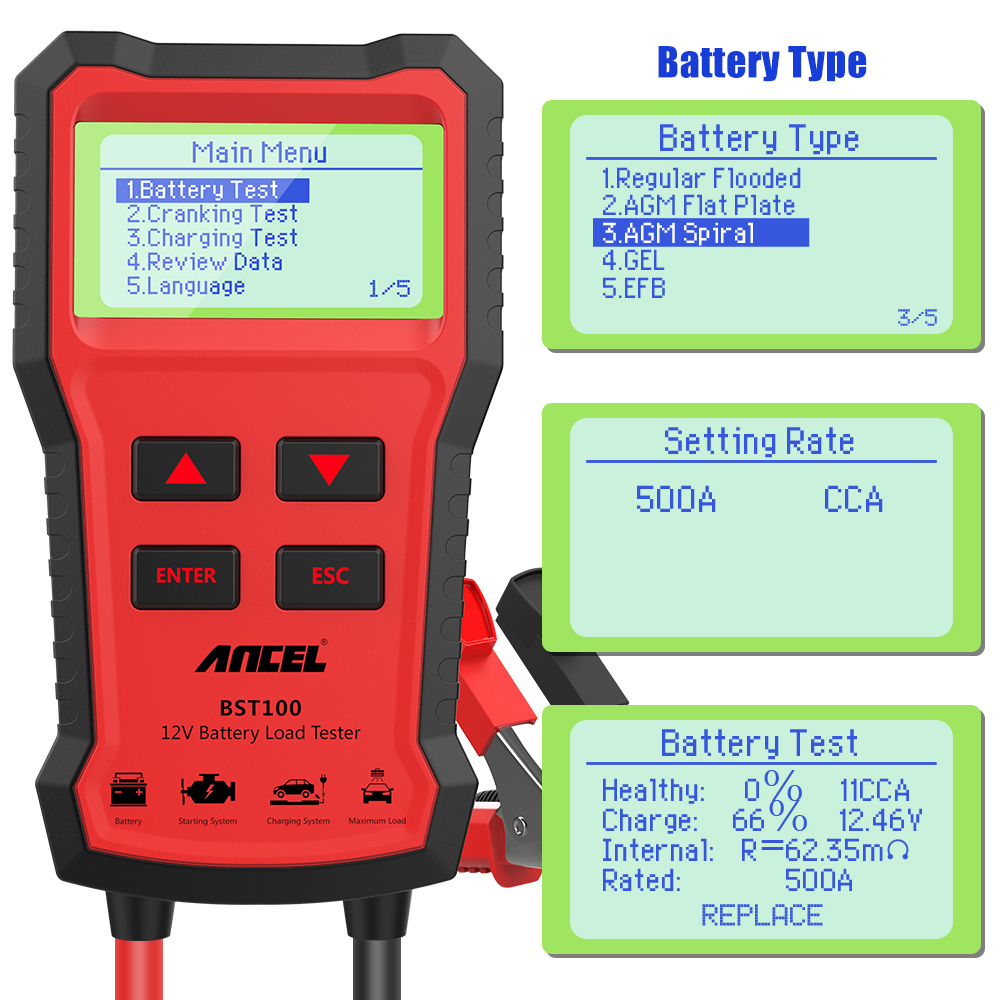 جهاز اختبار بطارية السيارة HOT - مراجعة Car Battery Load Tester Digital Cranking وسعره