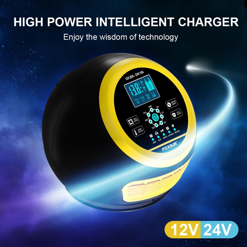 عرض خاص: شاحن بطارية السيارة F - مراجعة Smart Car Battery Charger 12V 24V 20A وسعره