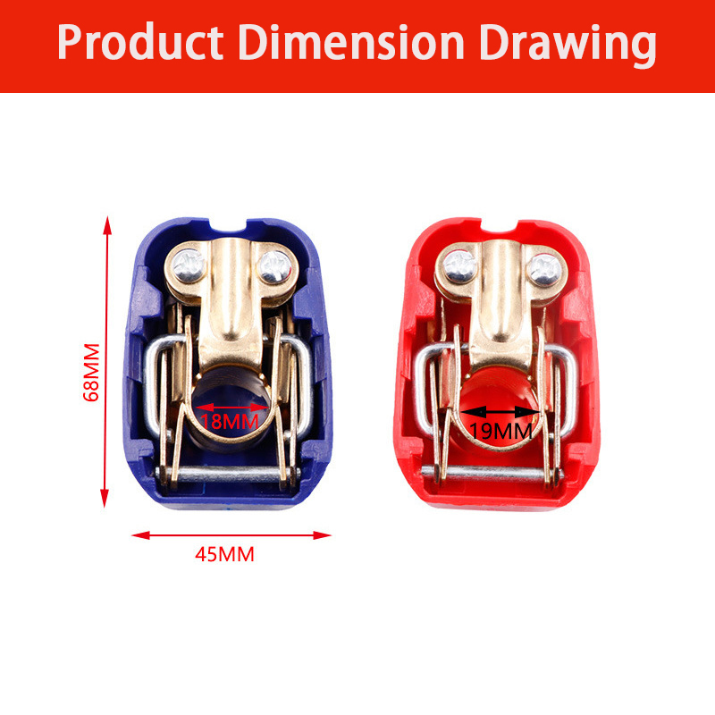زوج من مشابك بطارية السيارة سر - مراجعة Battery Terminal Clamps Quick Release Brass وسعره