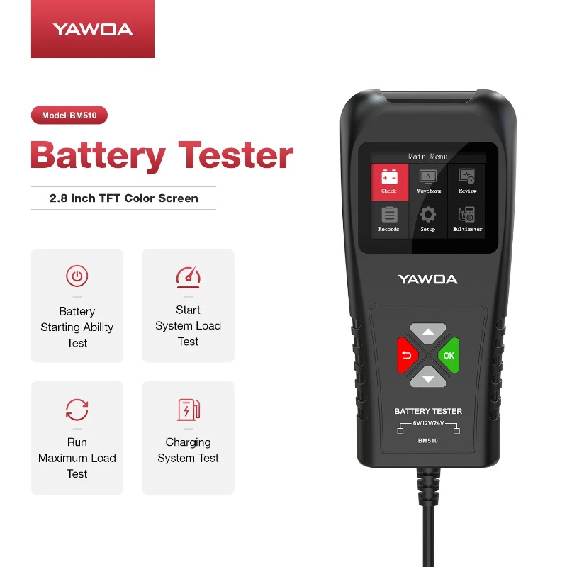 جهاز اختبار بطارية السيارة 3in - مراجعة Car Battery Load Tester Digital Cranking وسعره