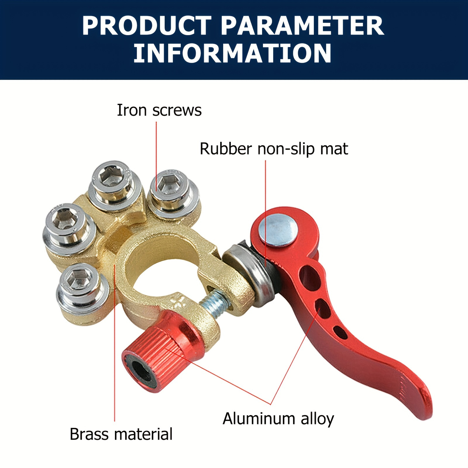 مجموعة واحدة من مشابك طرفية لل - مراجعة Battery Terminal Clamps Quick Release Brass وسعره