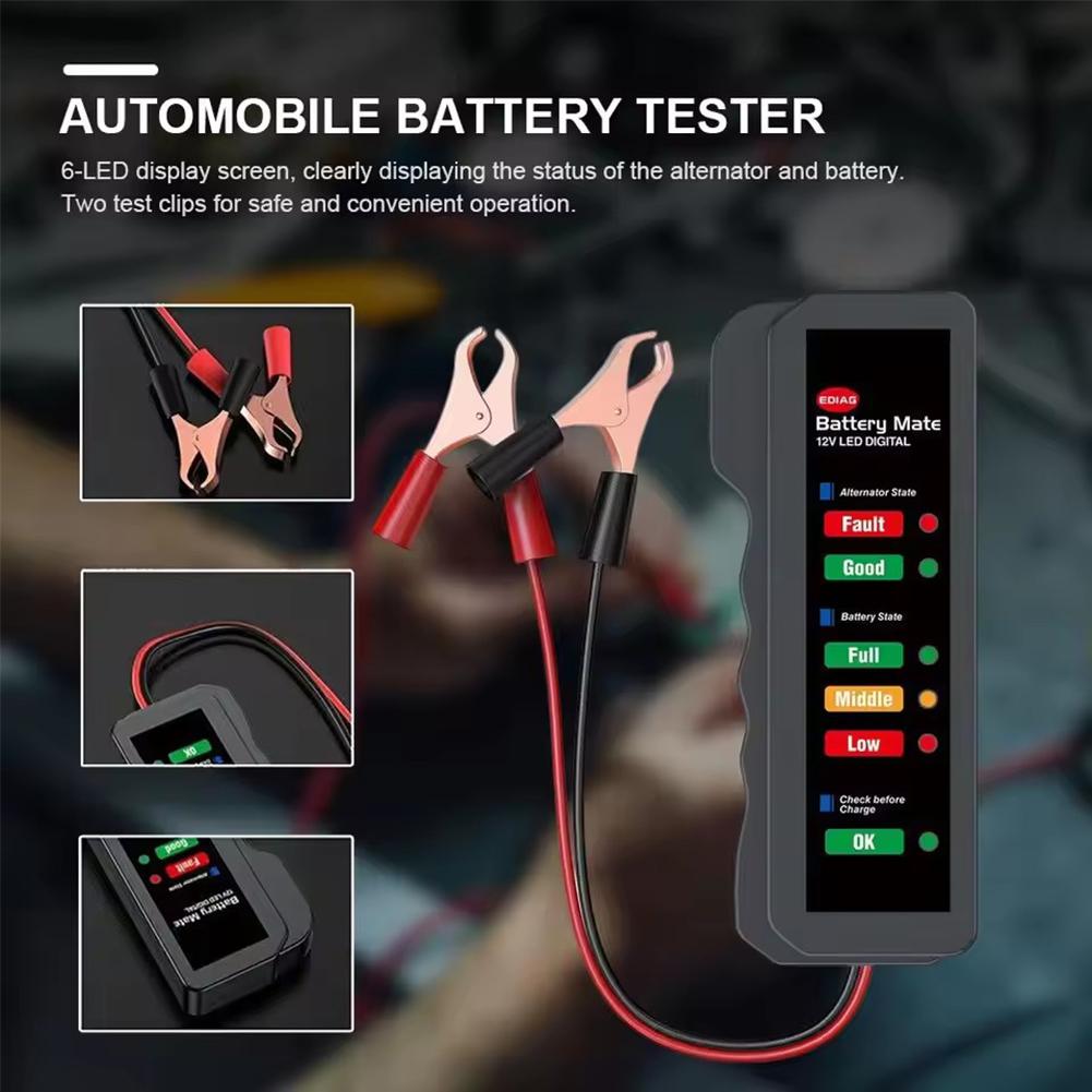 جهاز اختبار بطارية السيارة 12  - مراجعة Alternator Tester Digital Diagnostic Tool وسعره